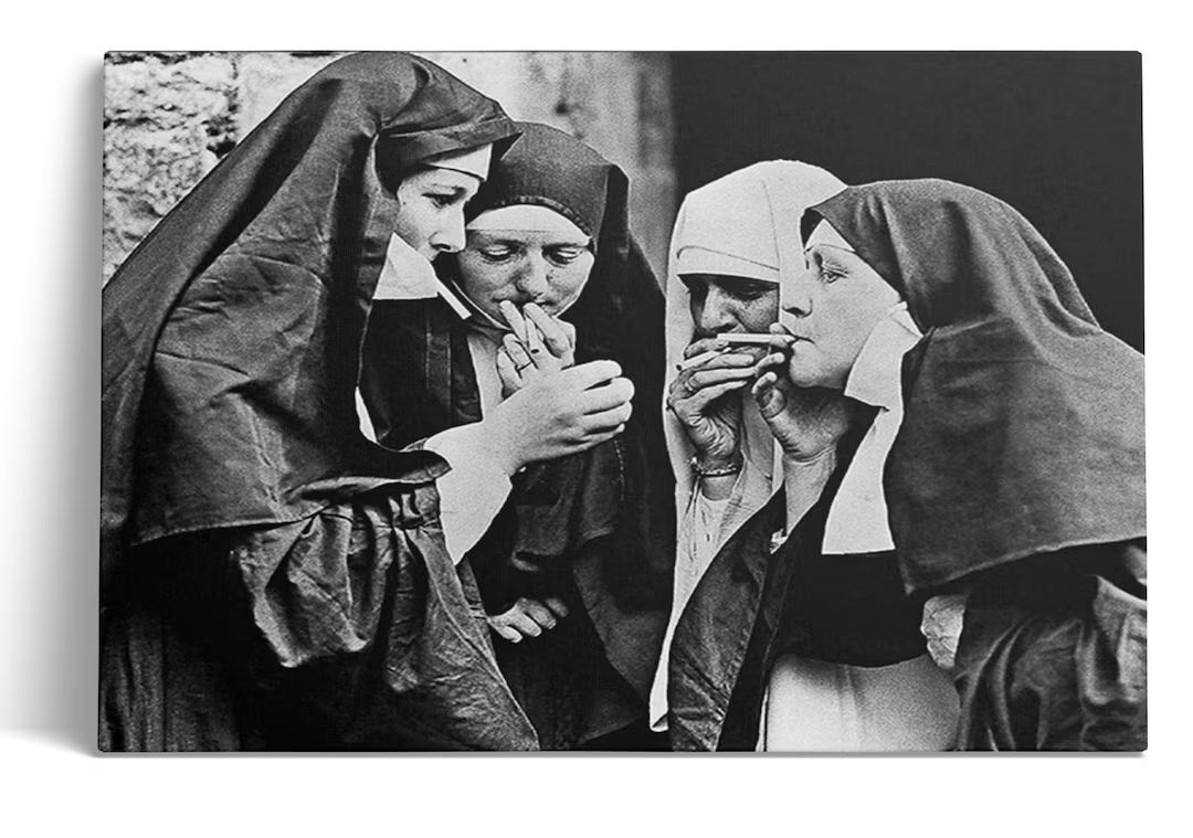 Funny Vintage Nuns Photo Retro Wall Art Décor or Room Decoration for Home, Office Bedroom Makes ... | Etsy (US)