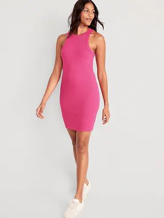 Fitted Sleeveless Rib-Knit Mini Dress for Women | Old Navy (US)