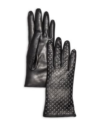 Studded Leather & Cashmere Gloves - Exclusive | Bloomingdale's (US)