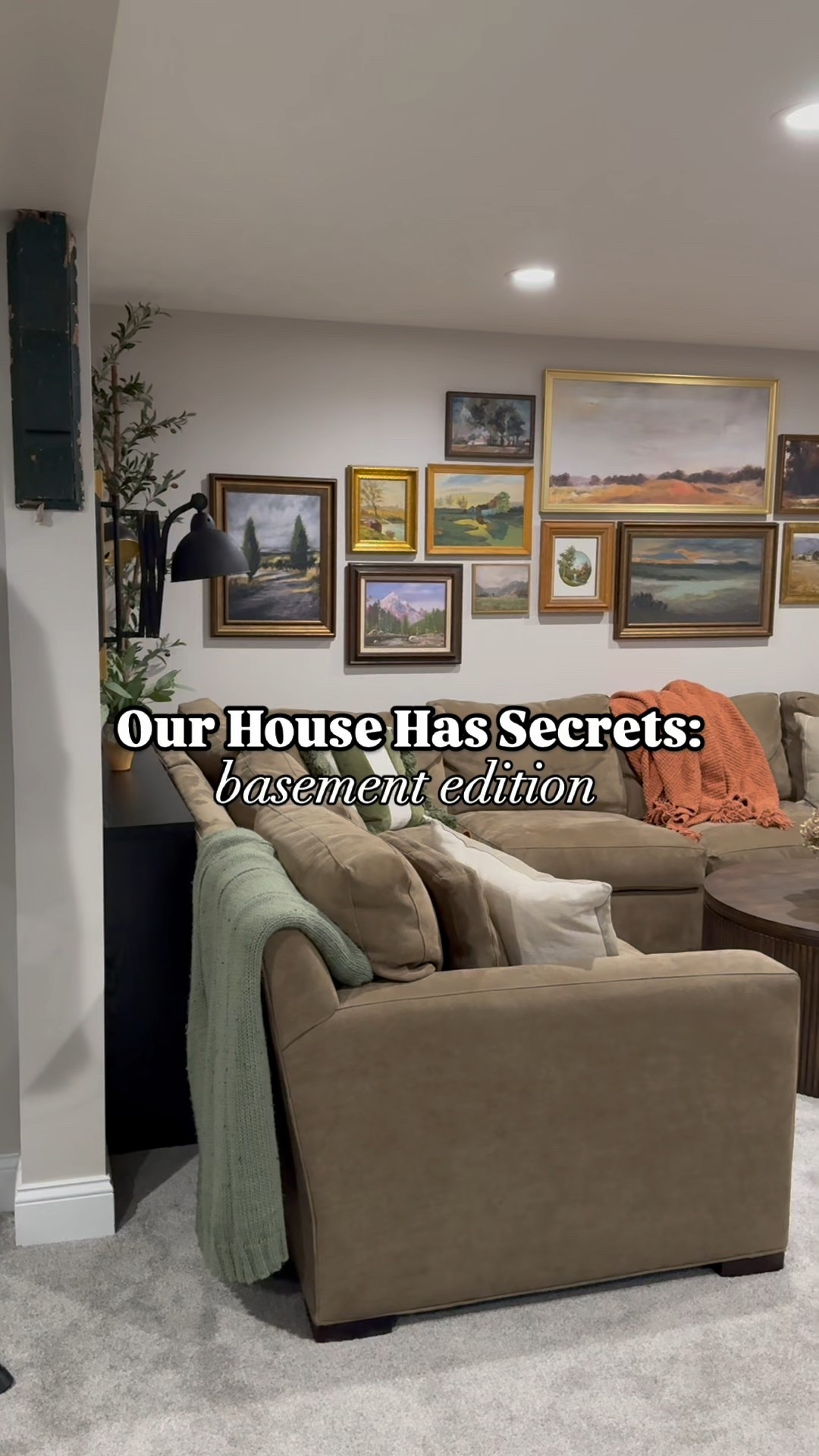 - We joined 2 upper kitchen cabinets using cabinet screws, painted them using the best furniture paint @fusionmineralpaint that requires no sanding! We stained a “project board” for the top which run around $25 for an 8’ pc & stained it with @minwaxusa then stained furniture feet I got on Amazon! 
- I put 2 @walmart storage benches back to back to create this oversized ottoman. They also come in beige if green isn’t your thing!
- We did not hardwire this vintage wall sconce, I used rechargeable light bulbs from Amazon!
- Add instant cozy to any space with this electric fireplace! Comes with the full mantel & surround, tons of color options & styles are available. It puts out a ton of heat but the remote allows you to control the temp. 

#LTKHome #LTKOver40 #LTKStyleTip