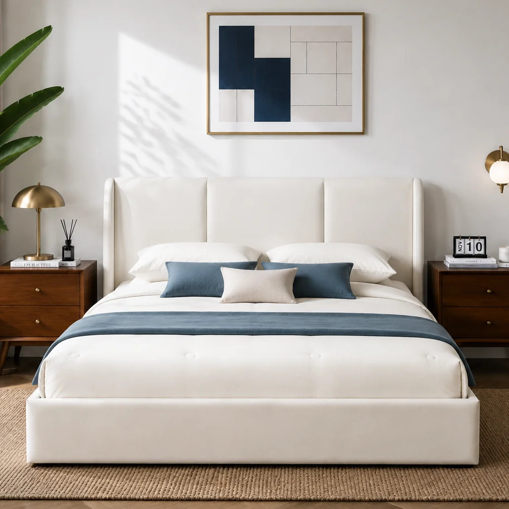 Juanetta Hydraulic Lift Up Storage Wingback Upholstered Platform Bed | Wayfair North America