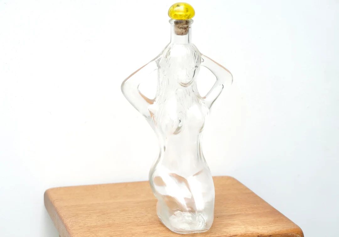 French Glass Bottle : Pin Up, 1970s / Decanter, Sculpture, Woman - Etsy | Etsy (US)