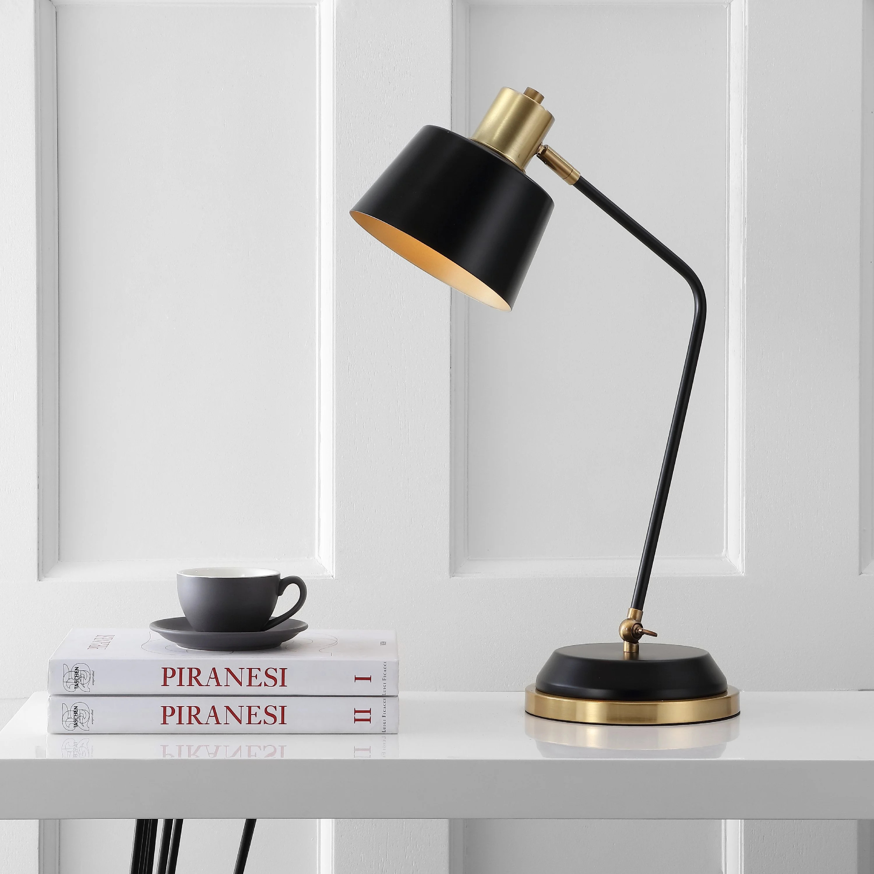 Rochelle 23" Metal LED Task Lamp, Black/Brass Gold | Walmart (US)