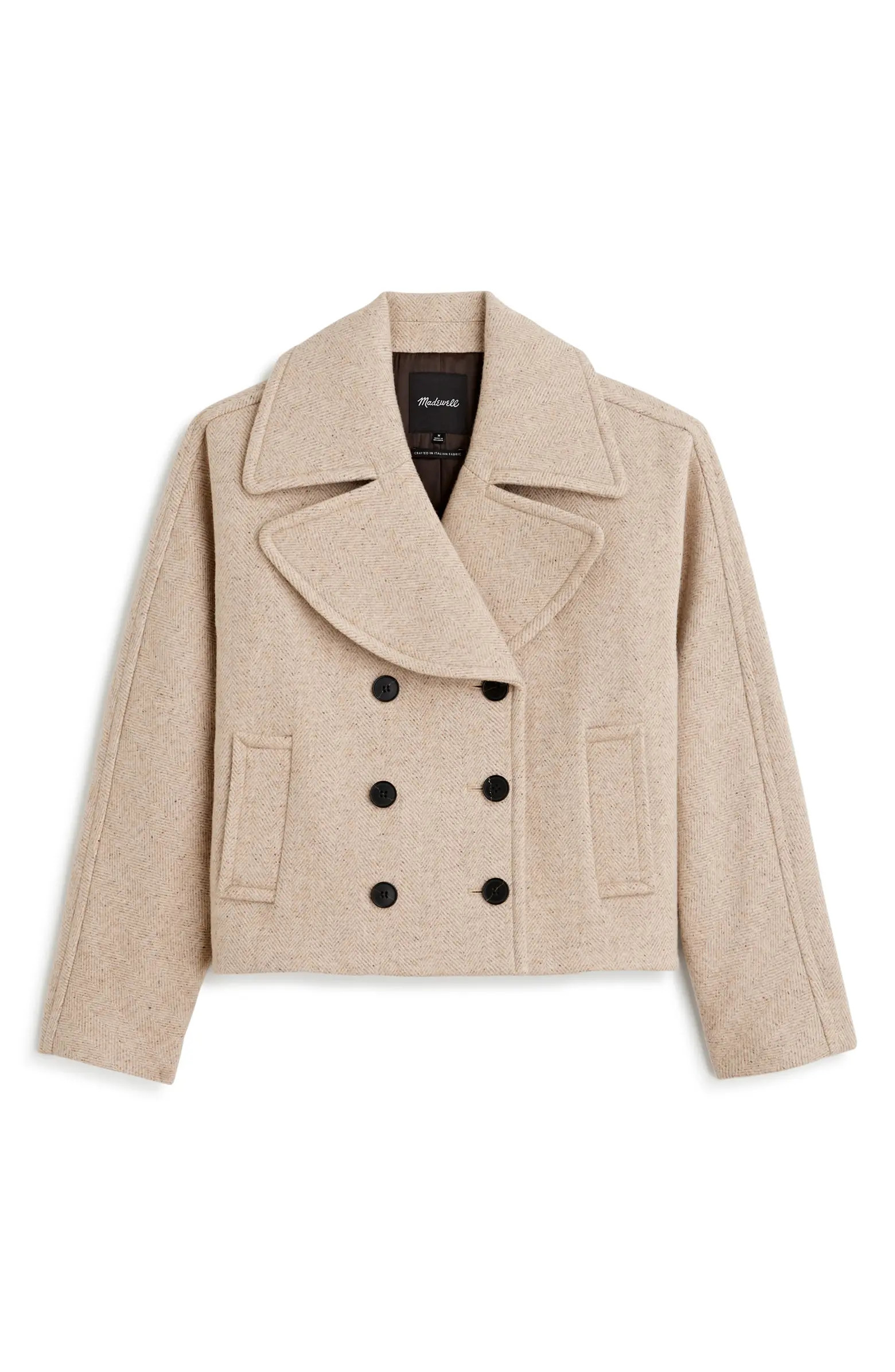Oversize Collar Short Peacoat | Nordstrom
