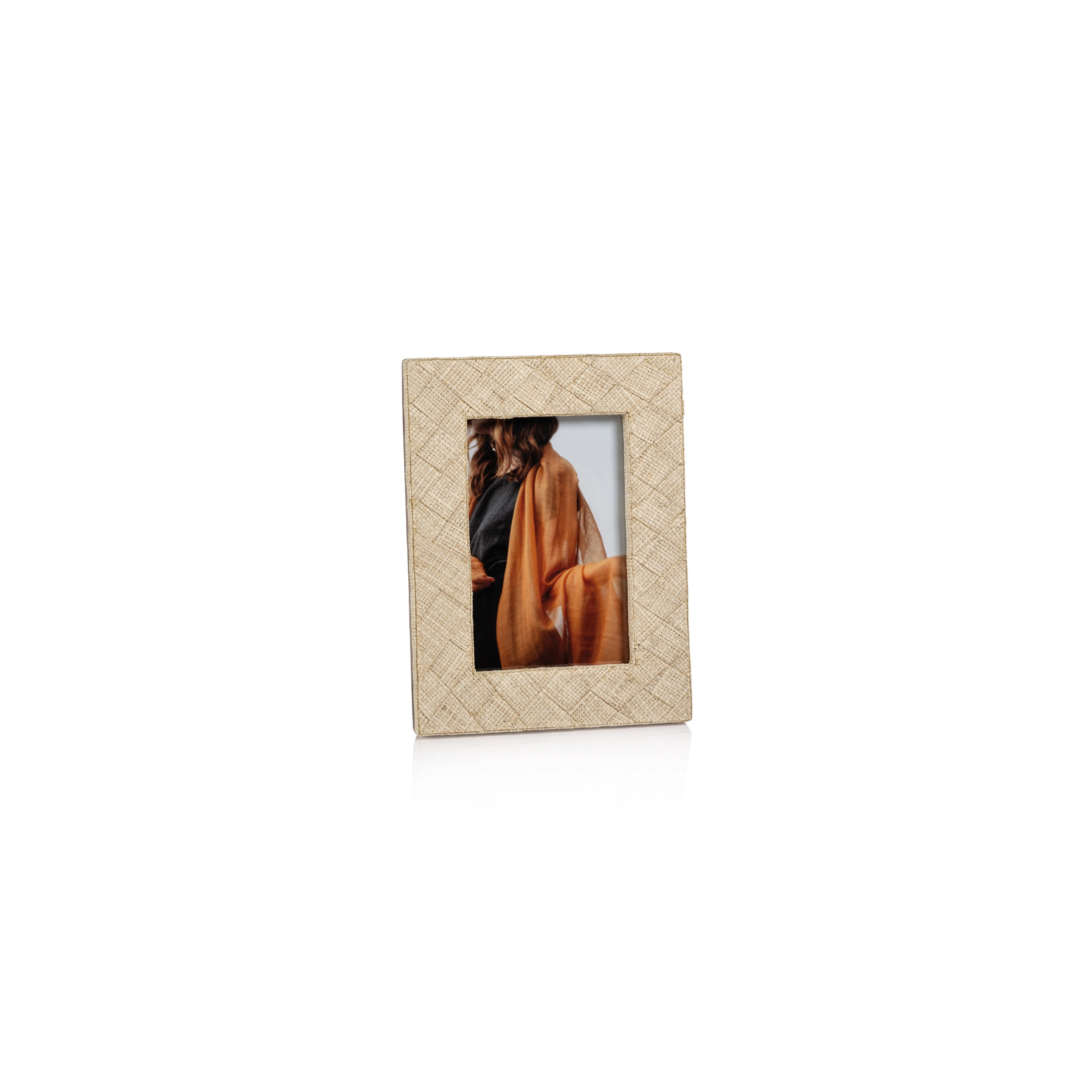 Lazarev Woven Raffia Photo Frame - 4" x 6" | Overstock