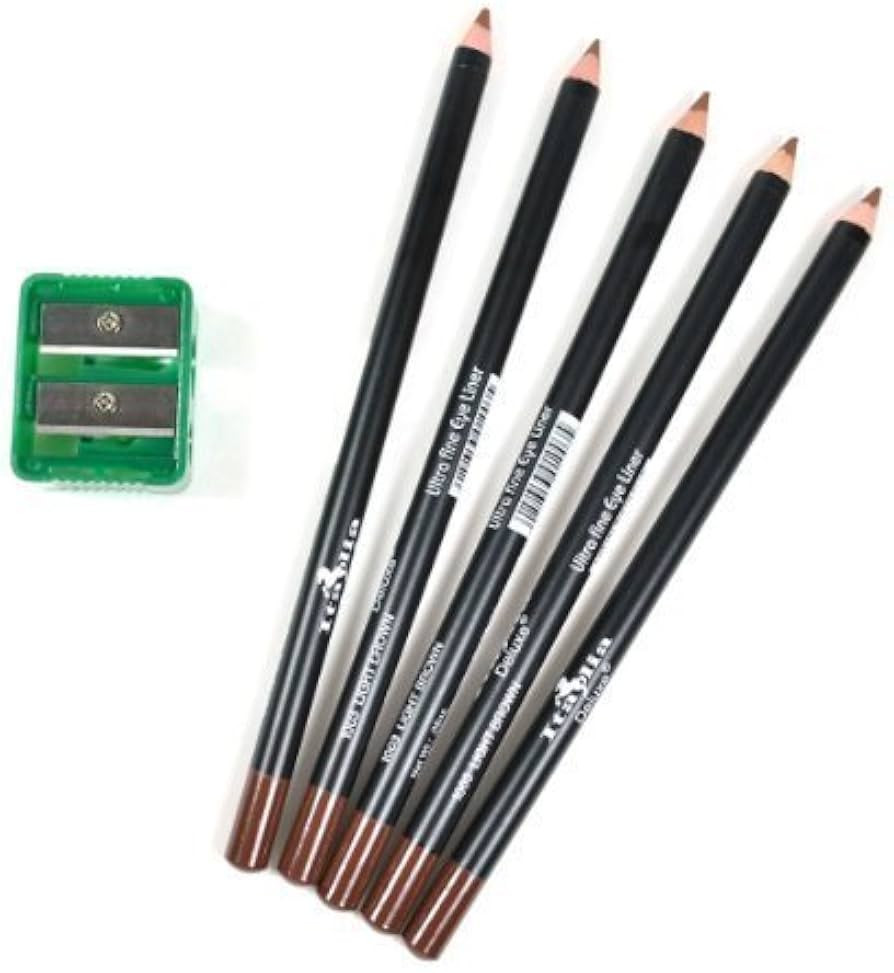 Aolbic 5 LIGHT BROWN ITALIA EYE LIP LINER PENCIL 1003 SET + FREE SHARPENER & Free ZipBag | Amazon (US)