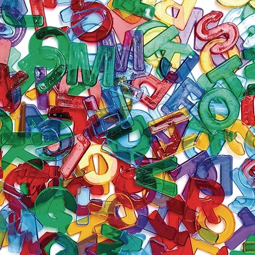 Colorations Translucent Multi-Color Uppercase Plastic Letters, 3/4" Ea, 208 Pieces, Collaging, AB... | Amazon (US)