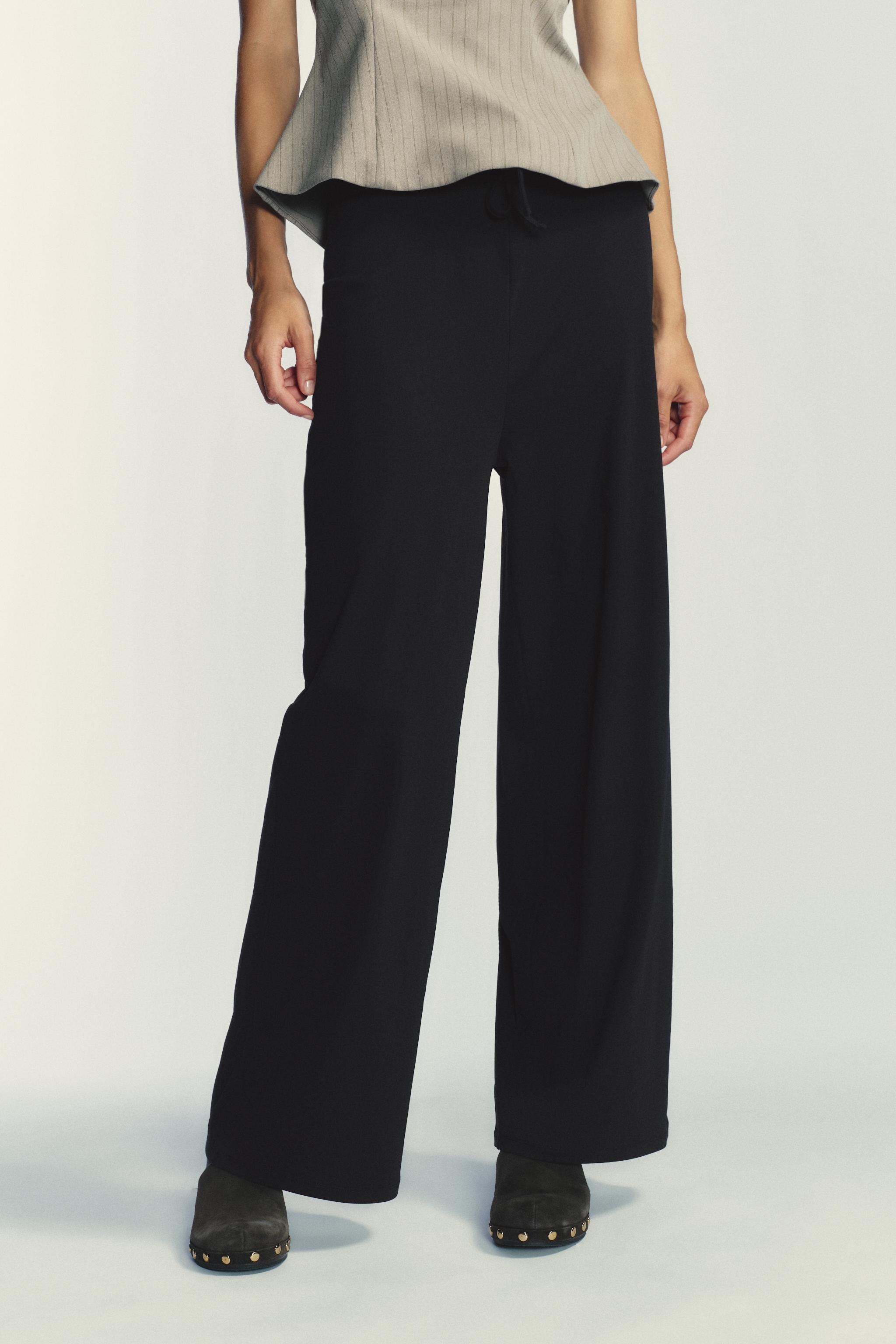 TEXTURED STRAIGHT LEG PANTS | Zara US