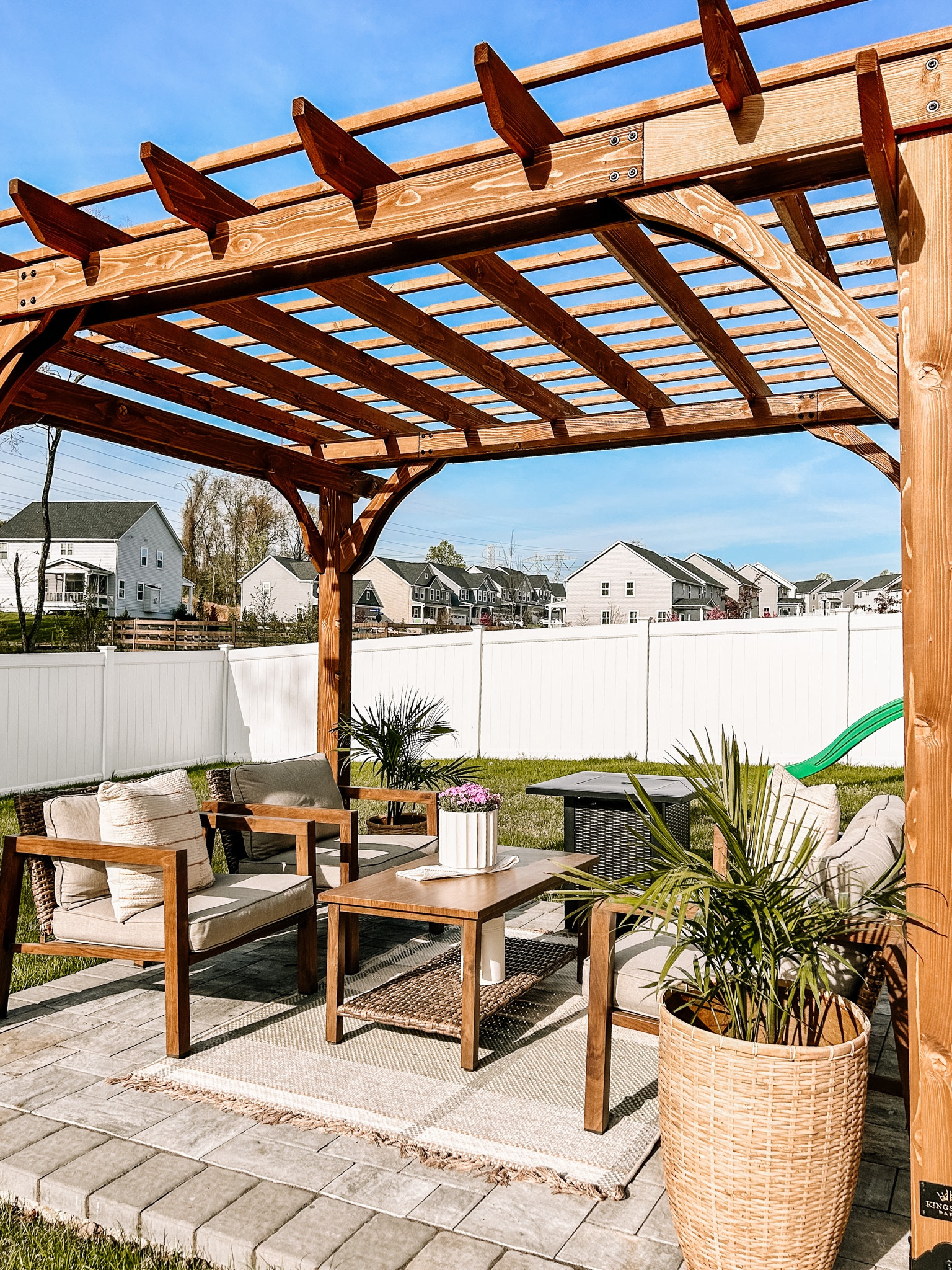 Absolutely love the pergola addition to our backyard! 

#backyard #backyarddiscovery #patio #outdoorspace

#LTKSeasonal #LTKunder50 #LTKhome