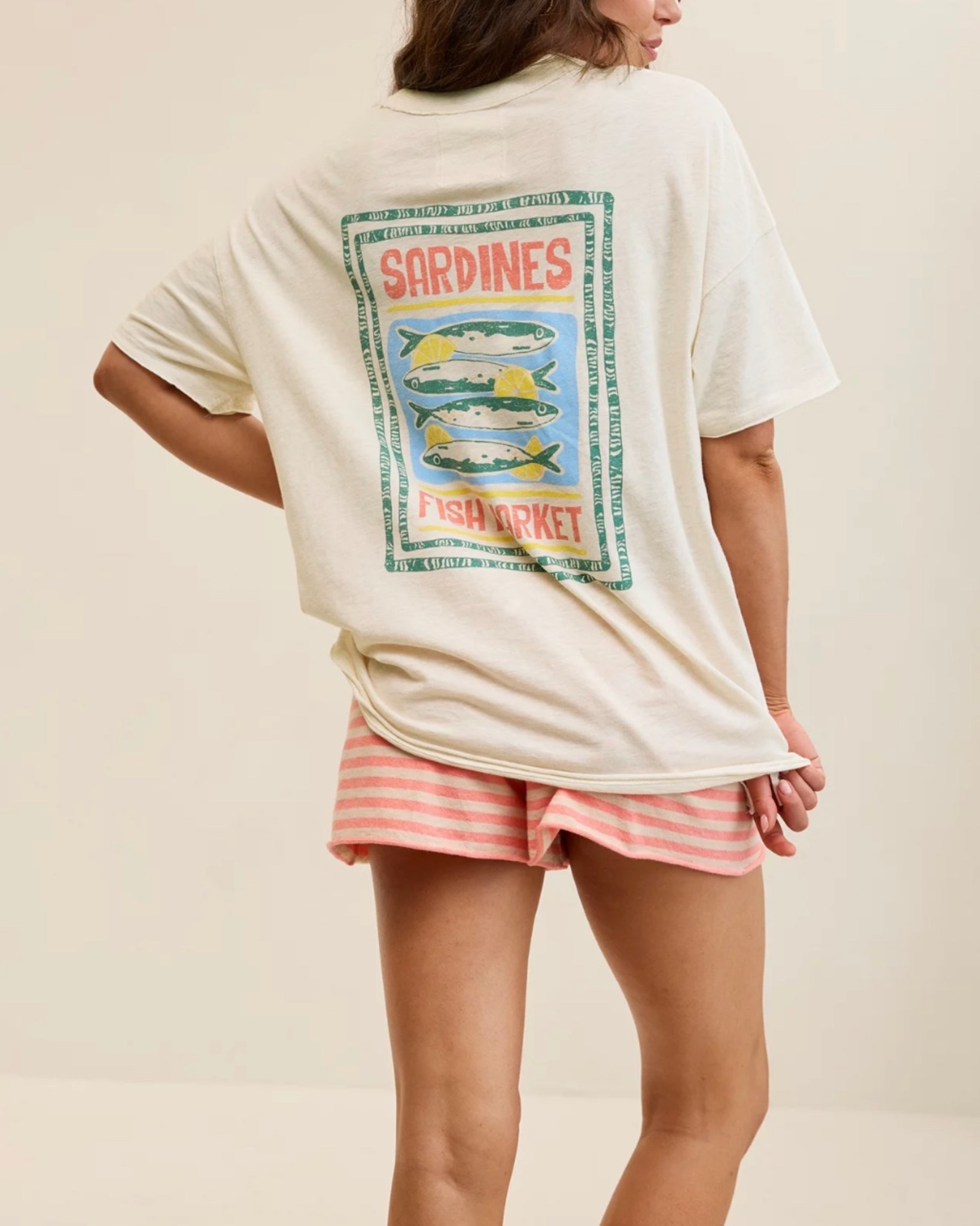 @Aerie cute graphic tee 🐟 + short combo 


#LTKxAerie