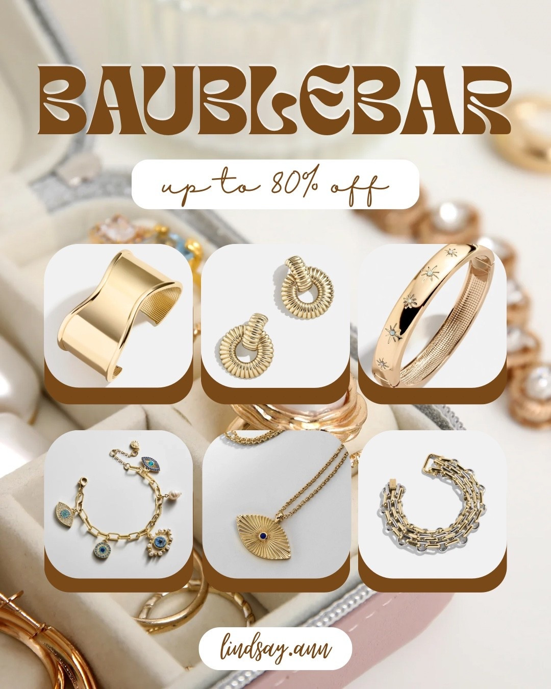 ✨ Jewelry sale alert! BaubleBar has styles up to 80% off right now, including personalized pieces, bracelets, earrings, and more. Perfect time to grab a gift or treat yourself 💛