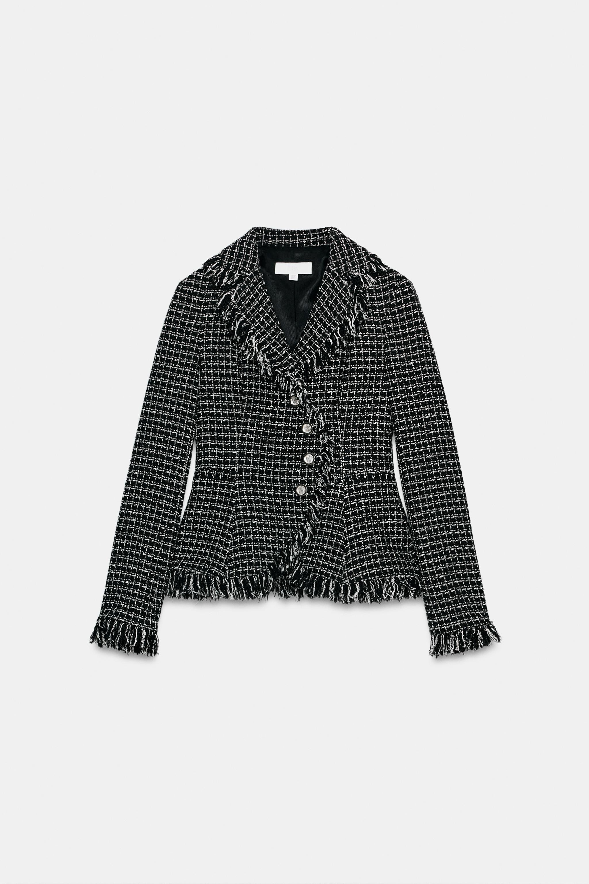 STRUCTURED FRAYED BLAZER | Zara US