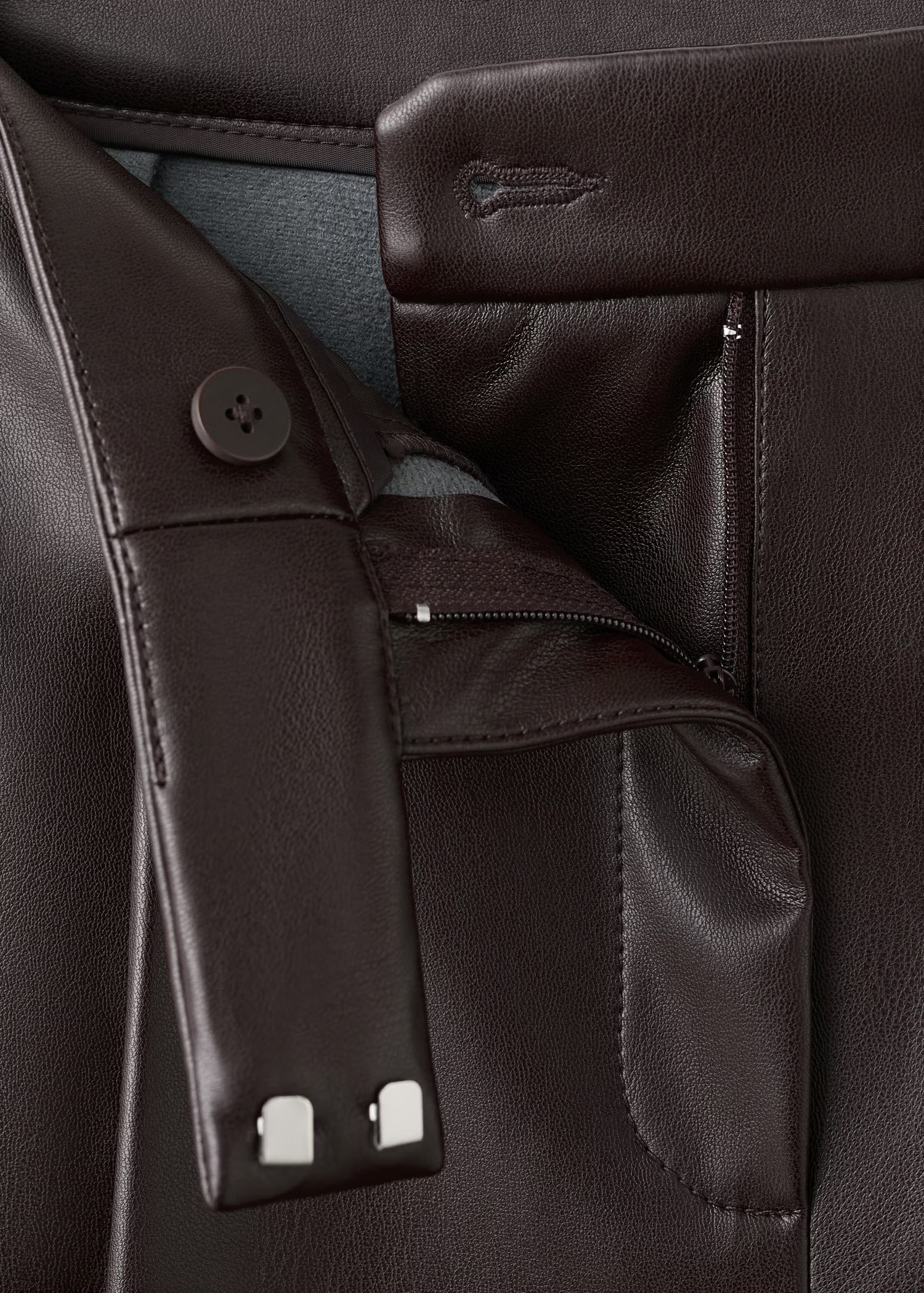 Wide-leg faux-leather pants | Mango (US/MX/AU)