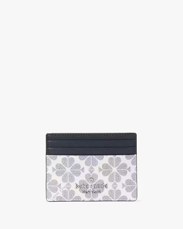 Signature Spade Flower Small Slim Card Holder | Kate Spade Outlet