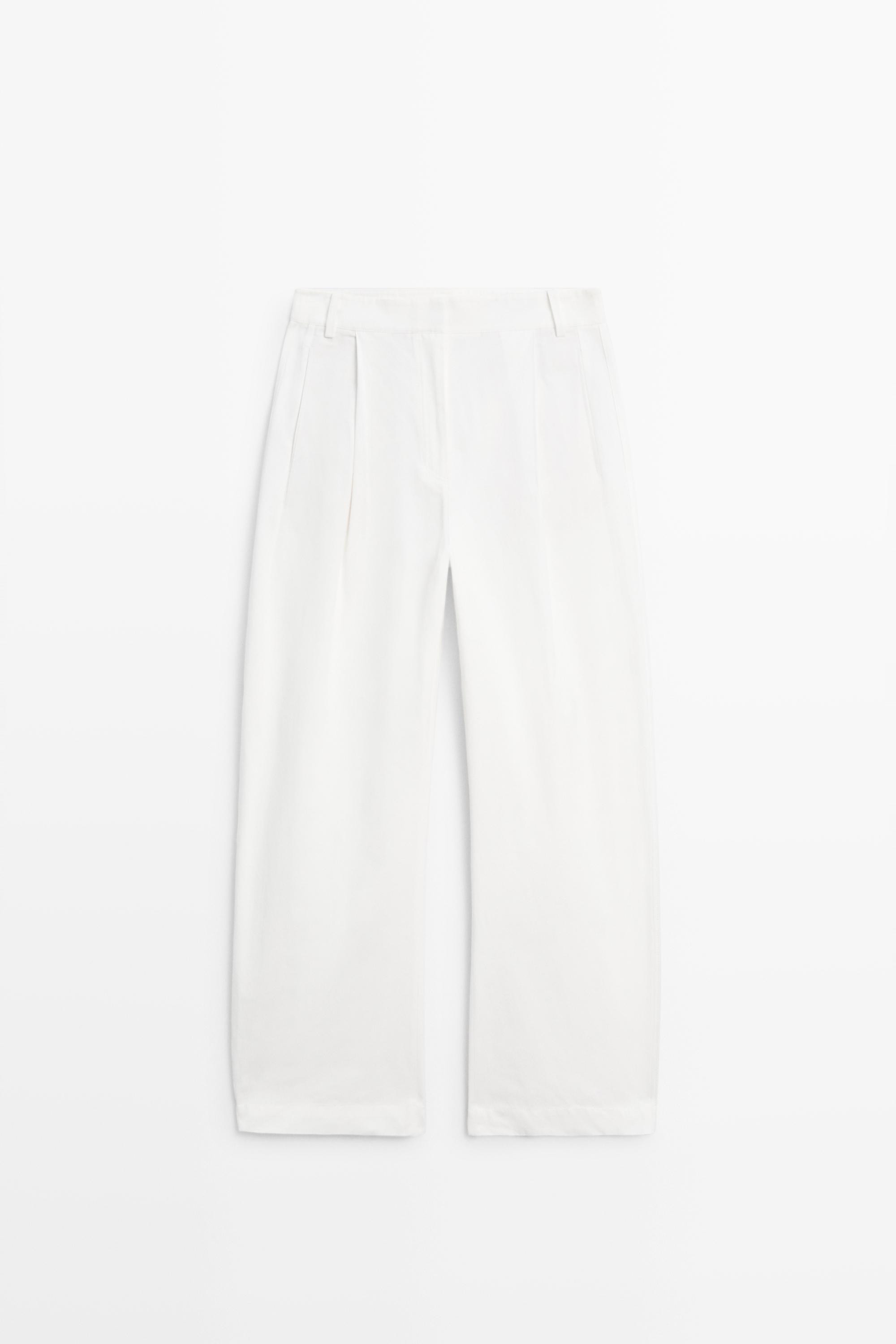 Flowing barrel fit co-ord pants | Massimo Dutti UK