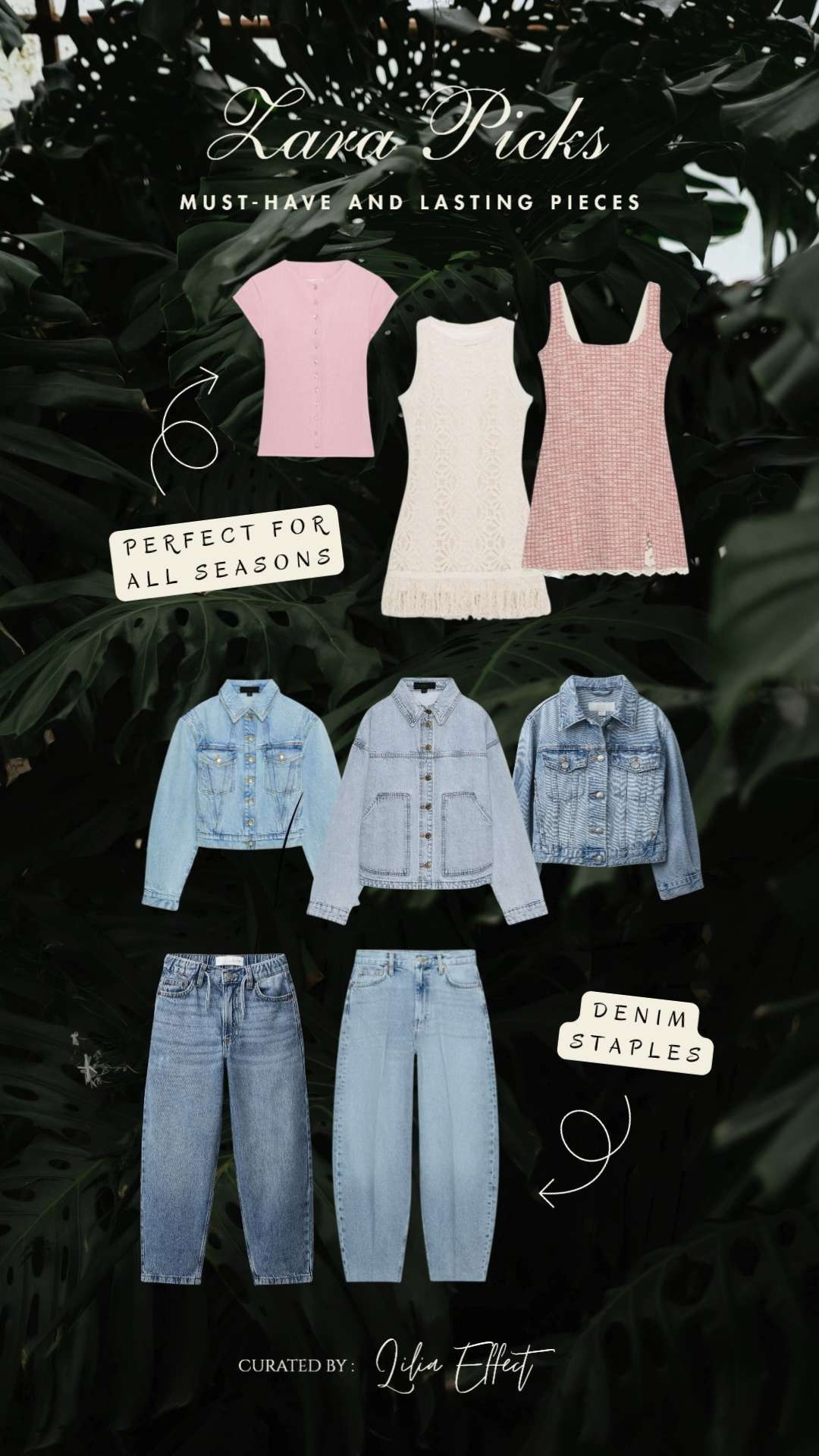 Zara picks. Must-have and lasting pieces 🤍 Perfect for every season, these denim staples are timeless, effortless, and the kind of pieces you’ll keep reaching for year after year. ✨
 

 #LTKdayinmylife #LTKgrwm #LTKootd