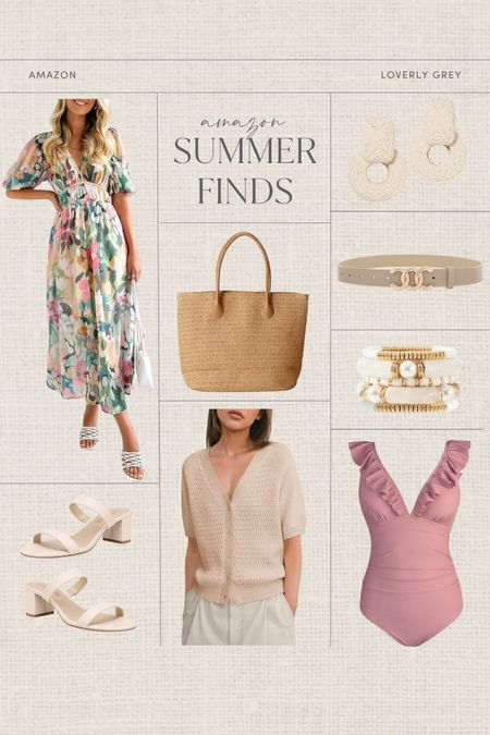 Amazon summer finds. This floral dress and nude heels are perfect for a summer date night look. Loverly Grey, Amazon finds

#LTKStyleTip #LTKSeasonal #LTKBeauty