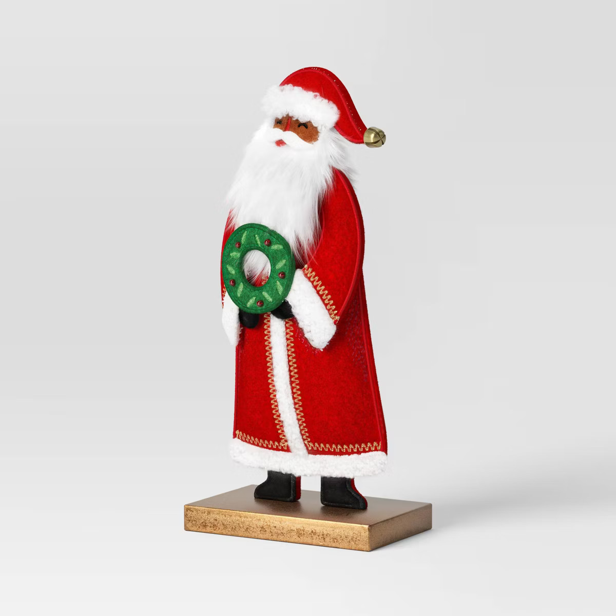 Fabric Santa Figurine Holding Christmas Wreath - Wondershop™ | Target