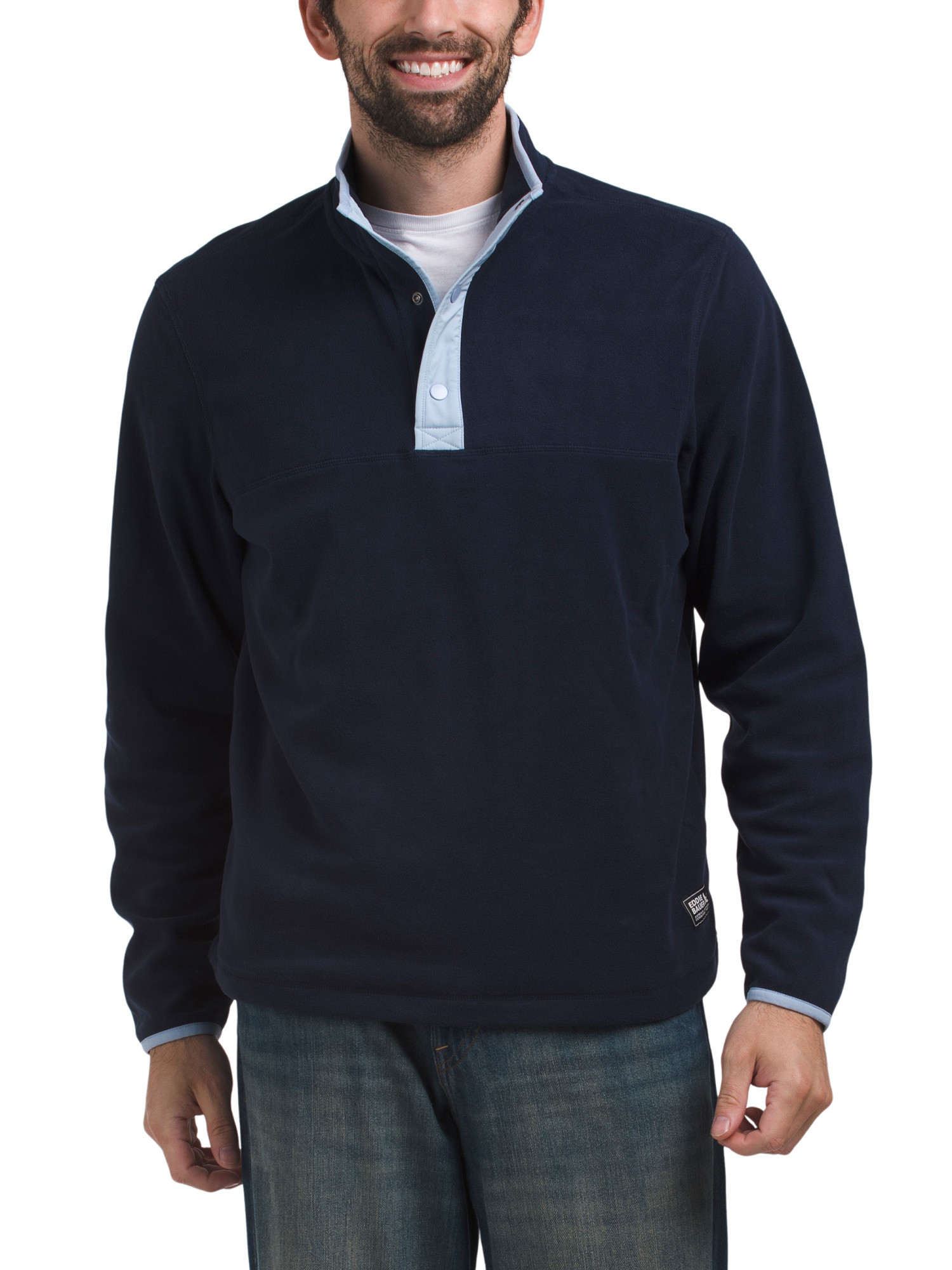 Fleece Snap Mock Neck Top | TJ Maxx