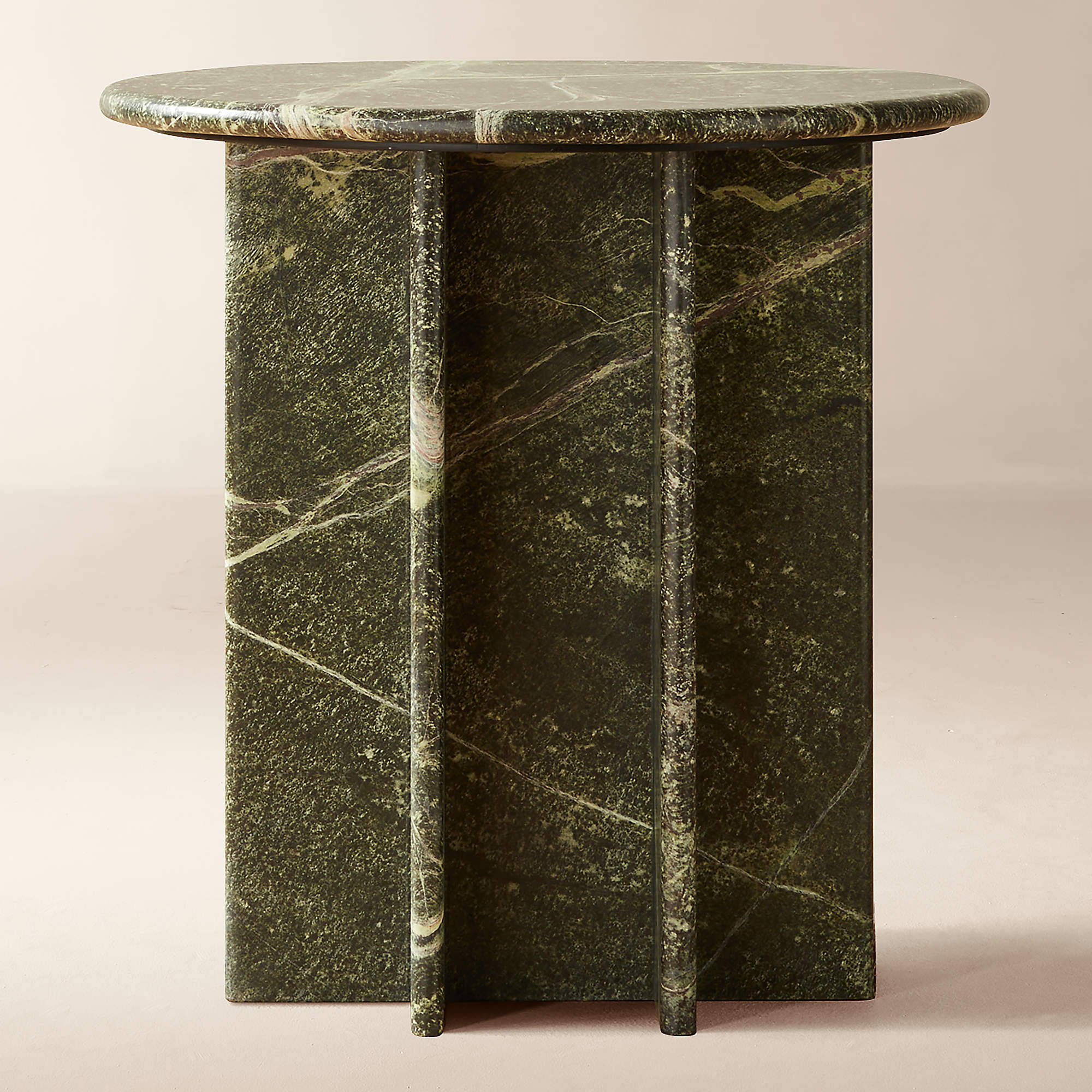 Pasar Modern Round Green Marble Side Table + Reviews | CB2 | CB2