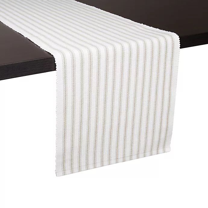 C&F Enterprises, Inc. Ticking Stripe 72-Inch Table Runner | Bed Bath & Beyond