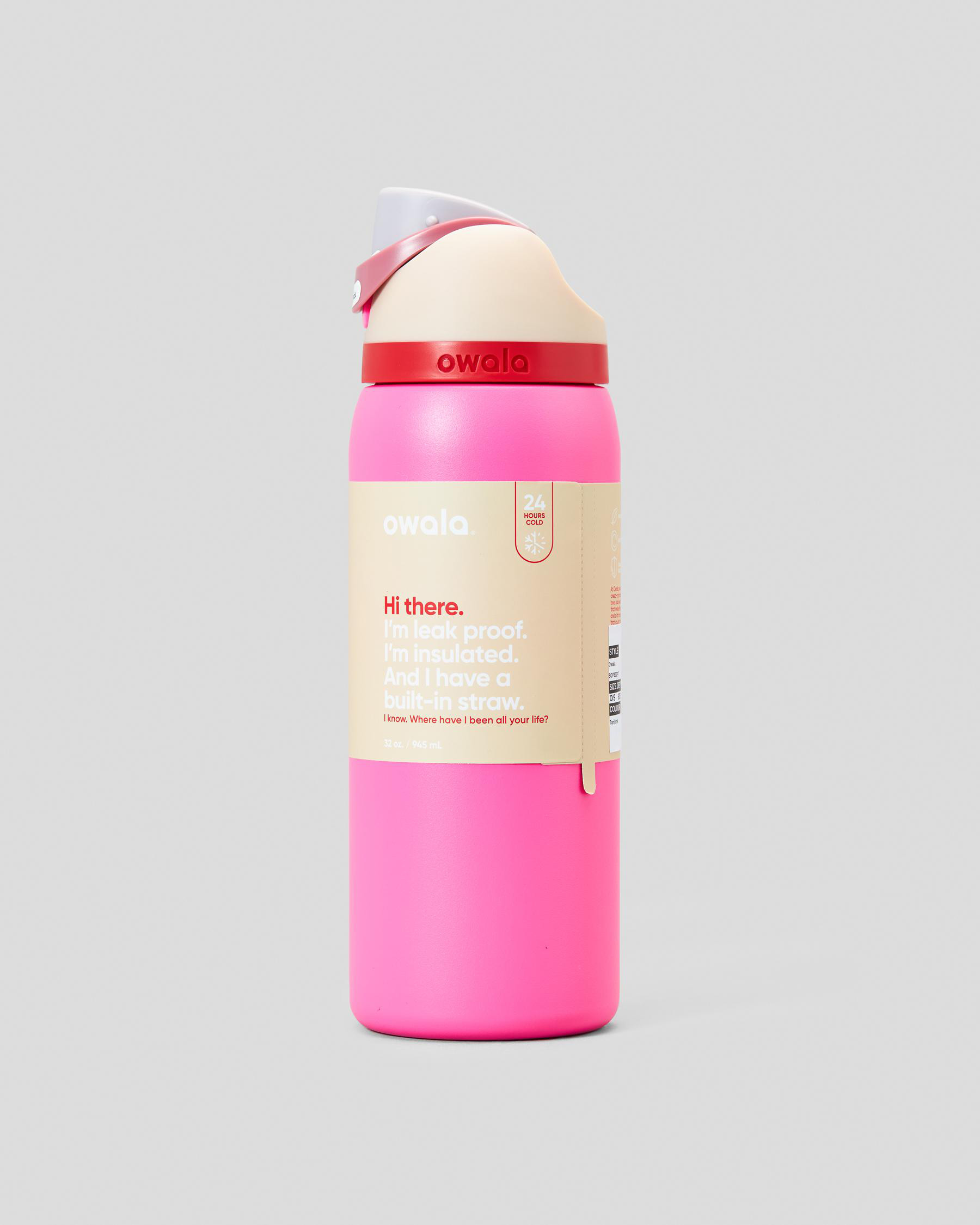 Owala 32Oz Freesip Stainless Steel Water Bottle in Tan/Pink | City Beach (US)