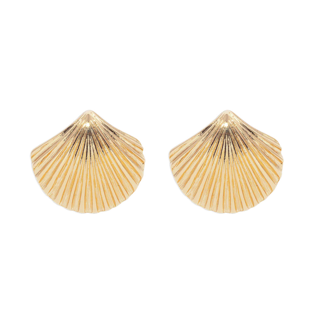 De la Mer Shell Stud Earrings | Over The Moon