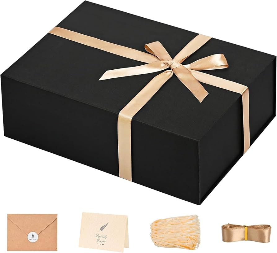 LIFELUM Gift Box 13.5''x10''x4'' Large Black Gifts Boxes with Magnetic Lids Luxury Gift Box for G... | Amazon (US)