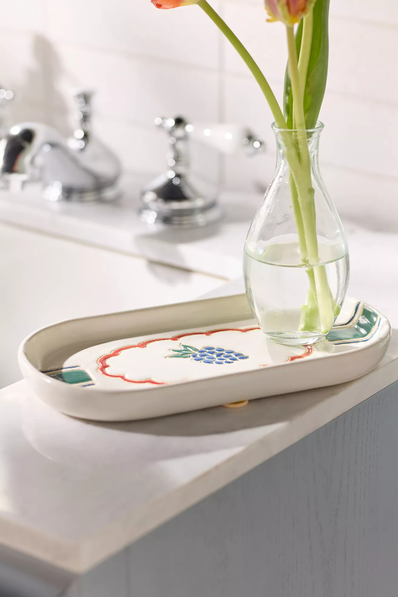 Printed Ceramic Bath Tray | Anthropologie (US)