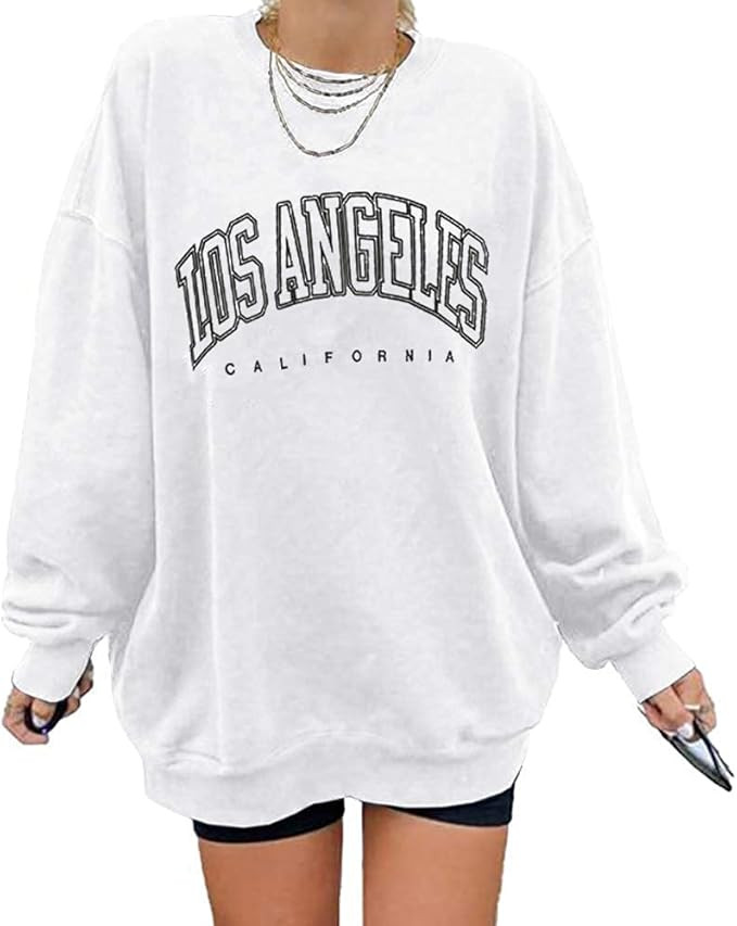 Women's Oversized Crewneck Christmas Sweatshirt Loose Batwing Long Sleeve Lattice Pathwork Pullov... | Amazon (US)