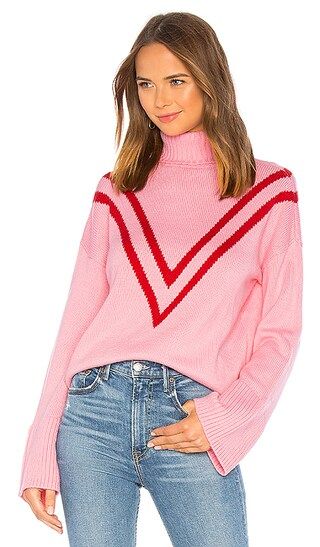 Lovers + Friends Caroline Sweater in Pink & Red | Revolve Clothing (Global)