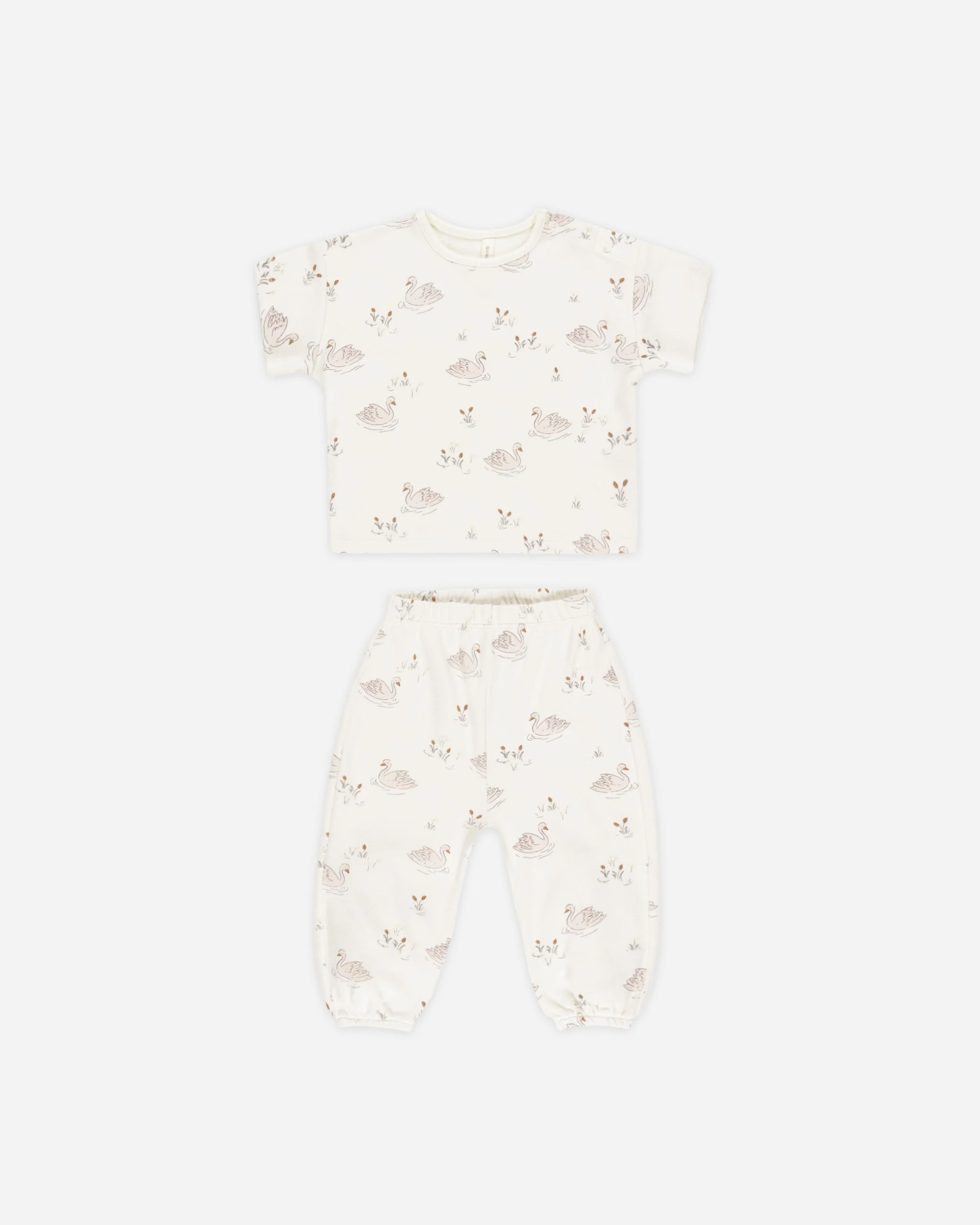 Jersey Tee + Pant Set || Swans | Rylee + Cru