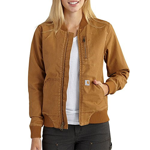 Carhartt Women's Crawford Bomber Jacket, Brown, X-Large | Amazon (US)