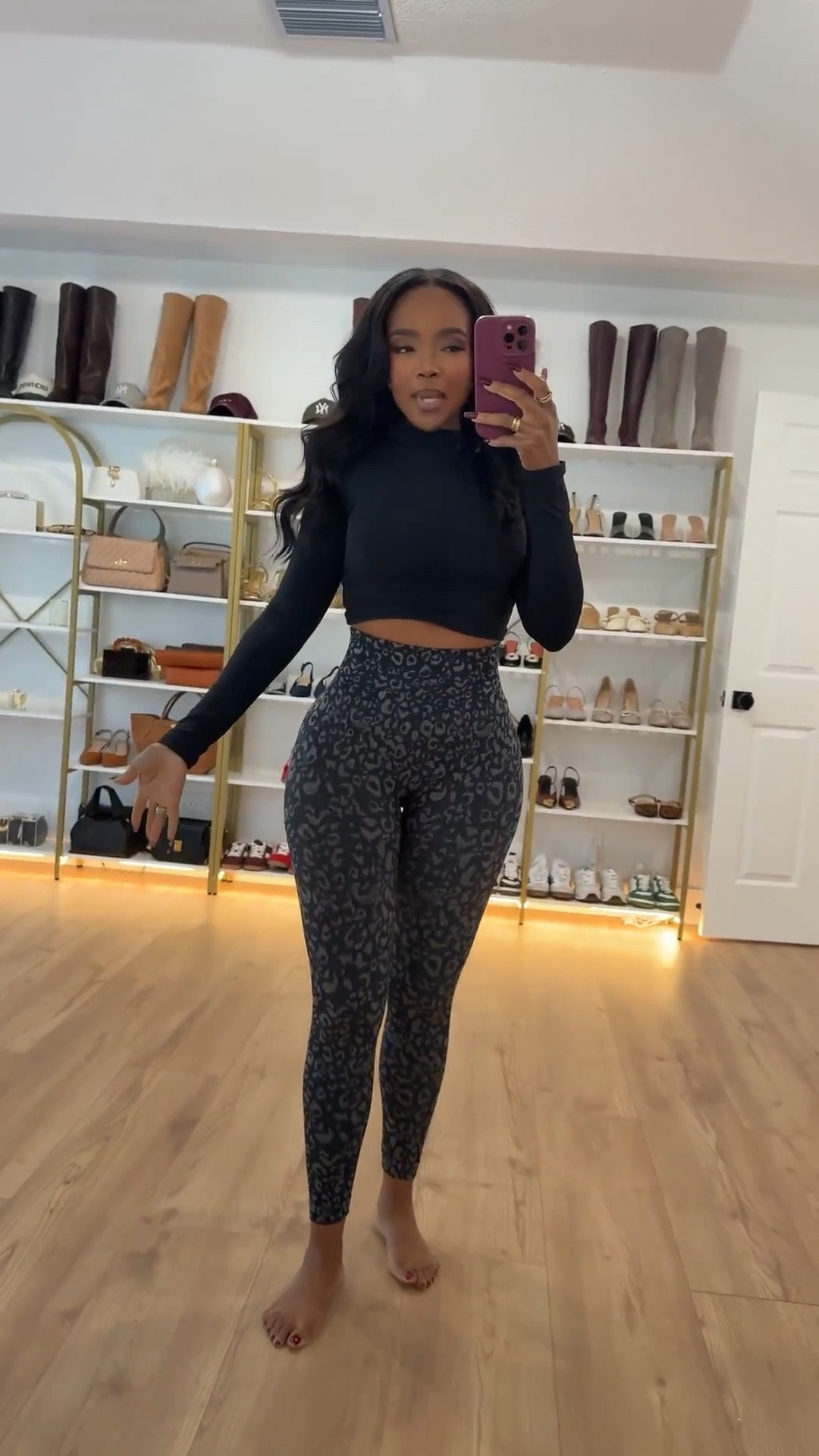 Sleek, sculpting, and easy to style — this everyday look is one I reach for on repeat. The fitted long-sleeve top balances perfectly with these high-waisted leggings for a clean, flattering silhouette that works beyond workouts.

Perfect for errands, casual days, travel, or styled up with a jacket and sneakers.

📏 Sizing:
Top: Size Small  
Leggings: Size Small  
Height: 5'4" | Weight: 138 lbs | Bust: 34D | Waist: 27" | Hips: 40"

Soft neutral basics, everyday athleisure outfit, high-waisted leggings, fitted long sleeve top, casual capsule wardrobe, comfortable everyday outfit, versatile basics you can style multiple ways.  

Favorite to revisit later — this is one of those staples where the cost per wear keeps dropping the more you style it.

Follow me on Instagram and YouTube @kirasfashionfinds