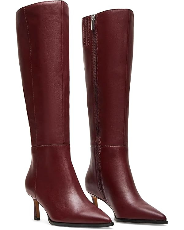 Celbreez Knee High Boots Women Kitten Heel Pointed Toe Tall Boots for Women Side Zipper Long Boot... | Amazon (US)