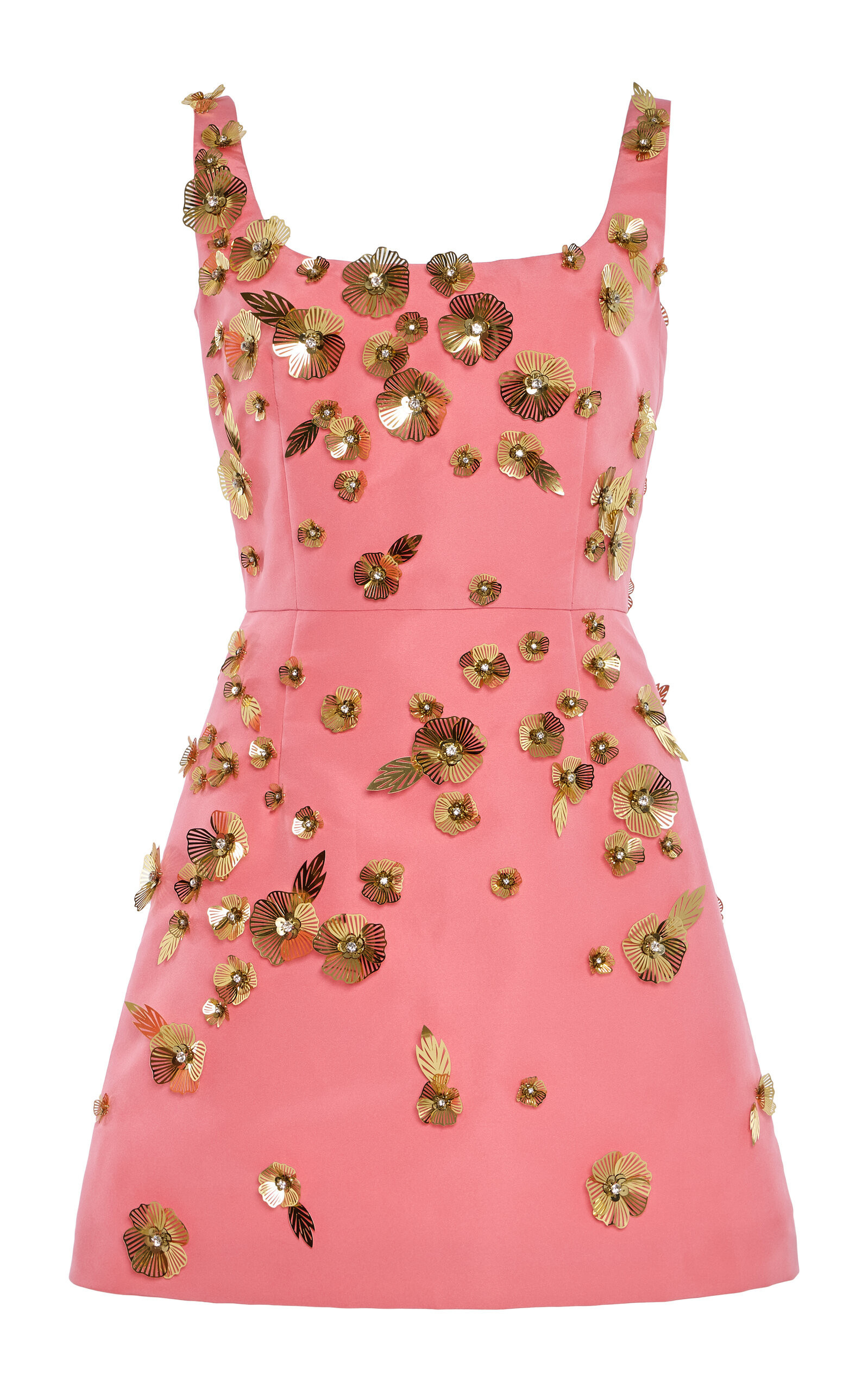 Carolina Herrera Embellished Silk-Faille Mini Dress - Moda Operandi | Moda Operandi (Global)