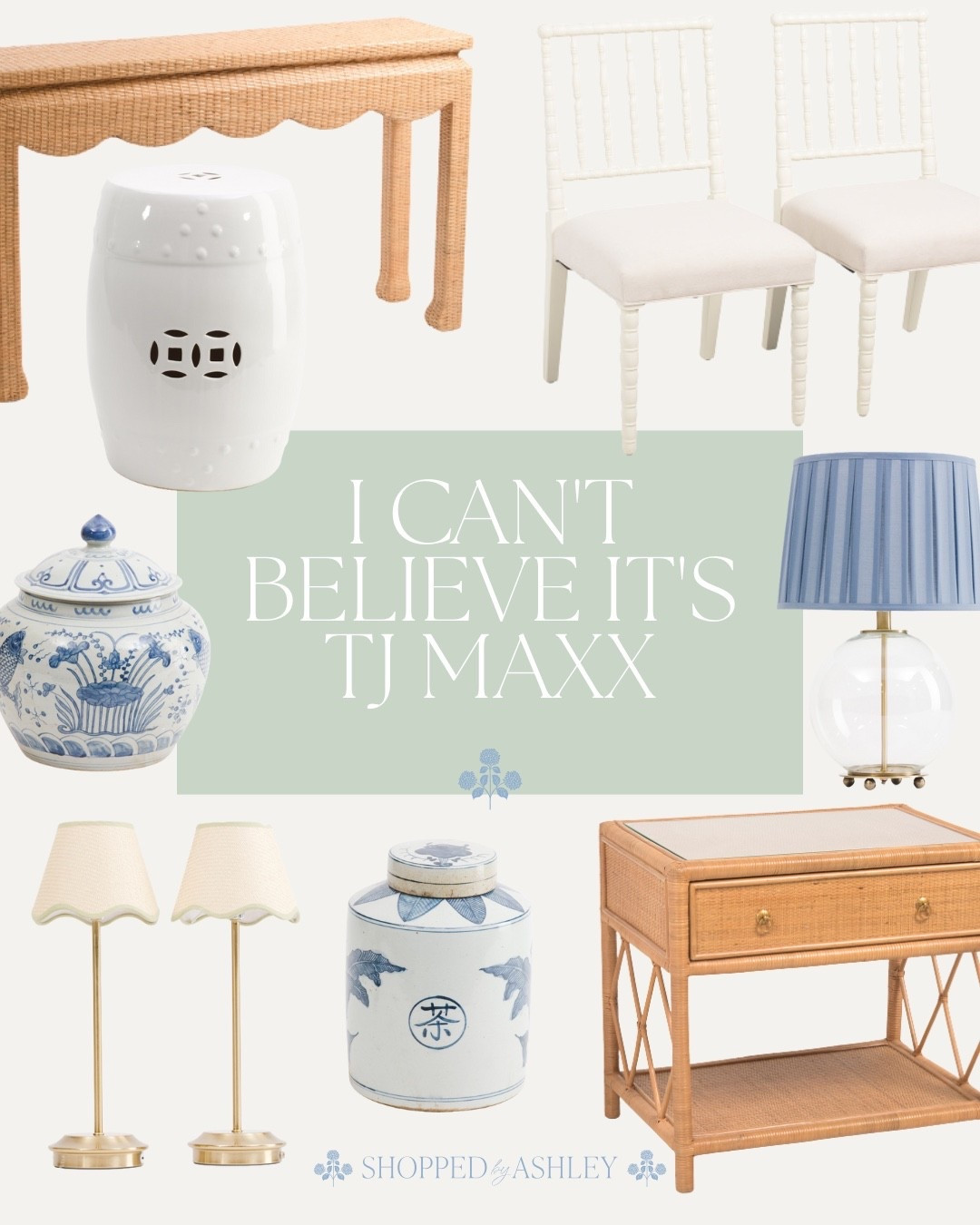 These new arrivals are almost too good to be true! So many designer looks for less 🤩

TJ Maxx finds, HomeGoods finds, Tj Maxx furniture, Lillian August, rattan furniture, chinoiserie decor, blue and white decor, ginger jar, garden stool, spindle dining chairs, cordless lamps

#LTKHome