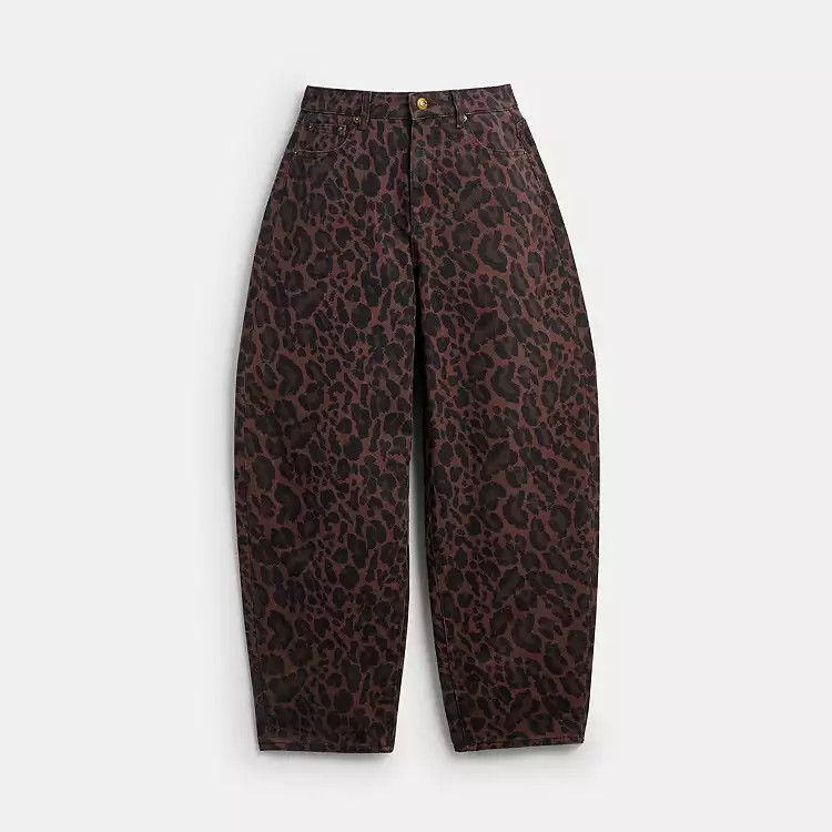 Leopard Print Barrel Jeans | Coach (US)