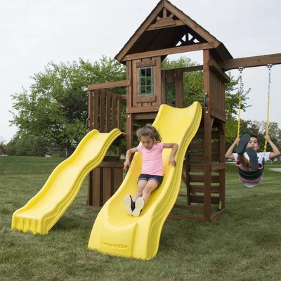 Timberview Wooden Play Swing Set | Wayfair North America