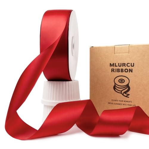 Red Ribbon 1-1/2 Inch Satin Ribbon - 50 Yards Double Faced, Perfect for Gift Wrapping, Flower Bouquets, Wedding Invitations & Crafts | Amazon (US)