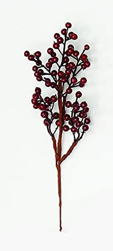 Worth Imports 11" Weatherproof Berry Spray, Burgundy, Set of 3 | Amazon (US)