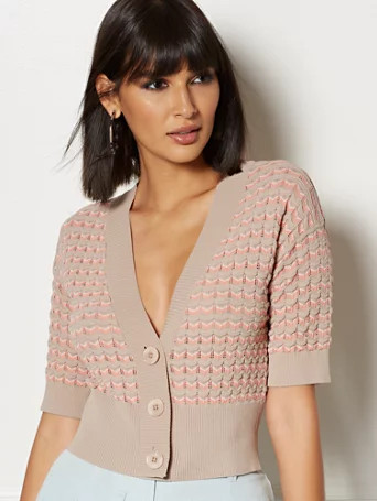 Tamlyn Stripe Cardigan - Eva Mendes Collection | New York & Company