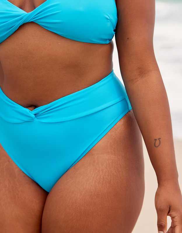Aerie Twist High Cut Cheeky Bikini Bottom | Aerie