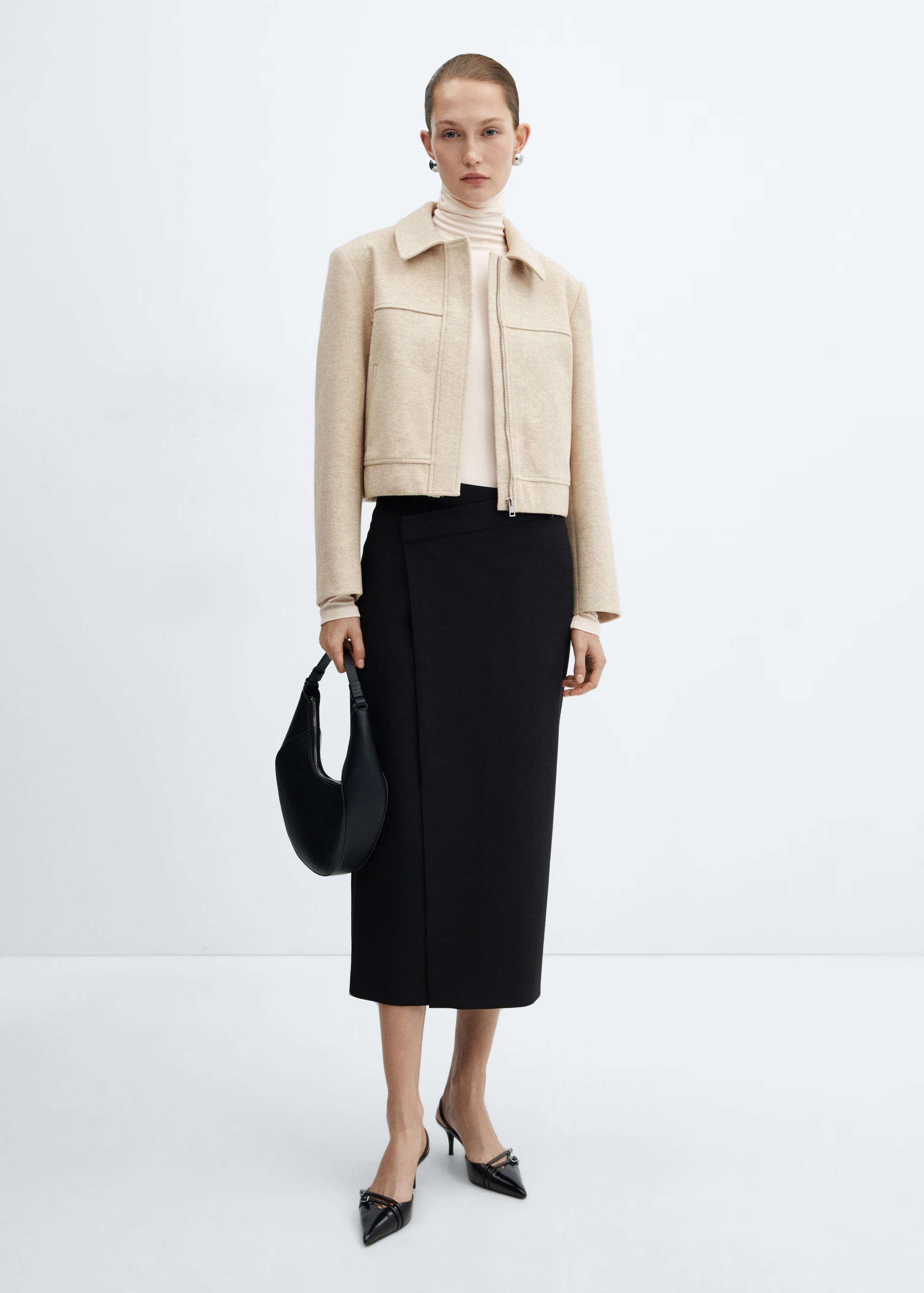 Zipper decorative seams jacket - Woman | MANGO USA | MANGO (US)