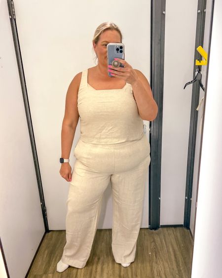 Linen set - wide leg pants and tank top matching set 

Plus size try on 
Plus size outfit 
Plus size pants
Summer outfit 
Plus size summer outfit 
Beach outfit
Vacation outfit 

#LTKOver40 #LTKStyleTip #LTKPlusSize