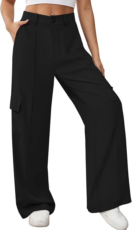 Pink Queen Wide Leg Cargo Pants, Loose | Amazon (US)