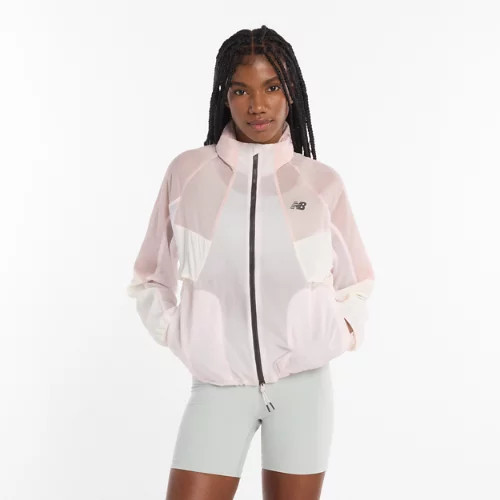 New Balance Women's Gabby Thomas Signature Collection RC Jacket - Pink/White (Size M) | New Balance Athletics, Inc.