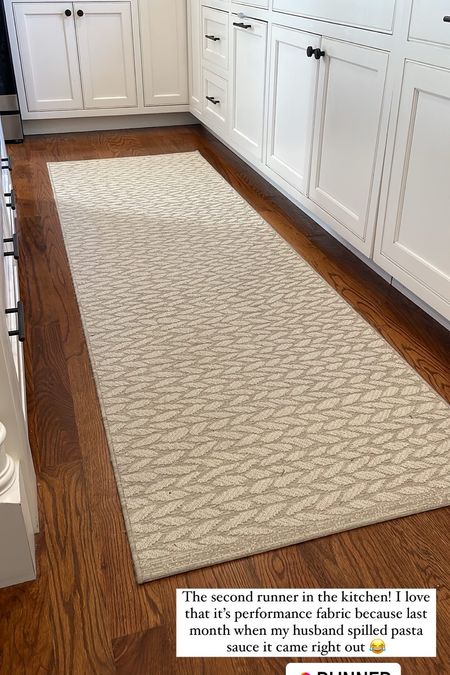 Our kitchen runner! I love that it’s performance fabric because any mess comes right out! It does not show dirt and on sale!! 

#LTKhome #LTKunder100 #LTKsalealert