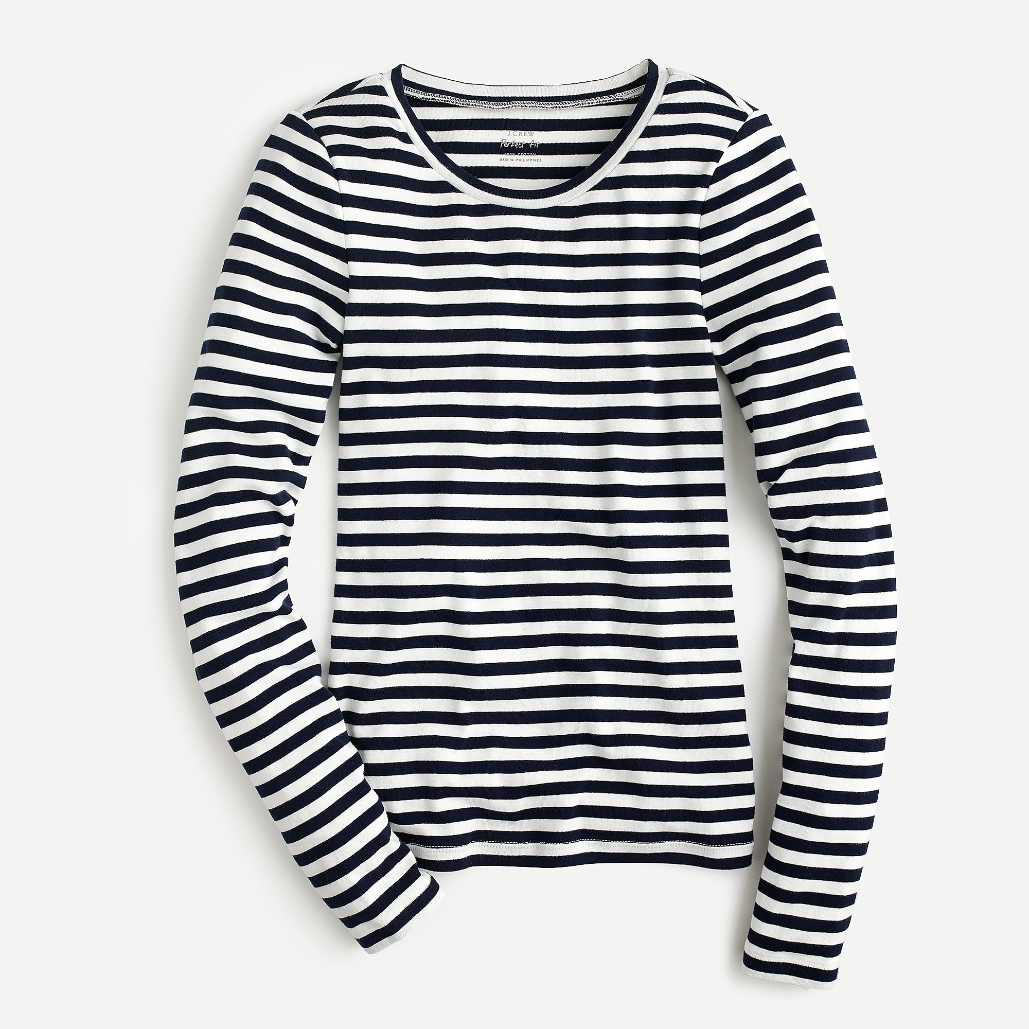 Slim perfect long-sleeve T-shirt in stripes | J. Crew US