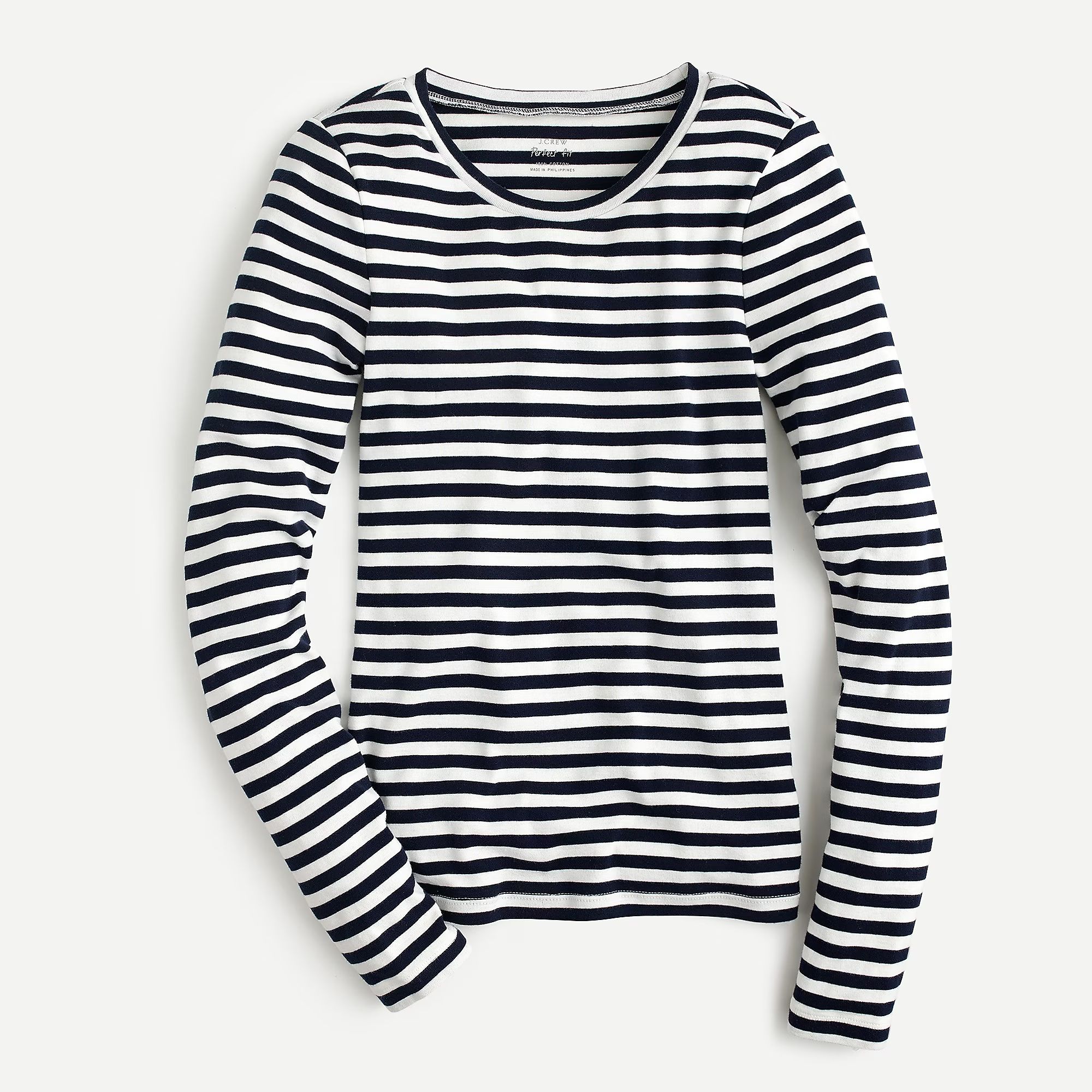 Slim perfect long-sleeve T-shirt in stripes | J.Crew US